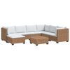 vidaXL 8 Stk. Rattan-Lounge-Set mit Kissen GENDT Naturrattan Natur