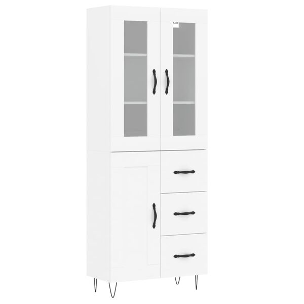 vidaXL Highboard Wei&szlig; 69,5x34x180 cm Holzwerkstoff