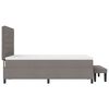 vidaXL Boxspringbett mit Matratze Taupe 160 x 200 cm Stoff