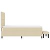 vidaXL Boxspringbett mit Kopfteil Creme 80 x 200 cm Stoff