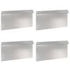 vidaXL Schneckenzaun 4 stk. 50 x 3,5 x 25 cm Edelstahl Silber