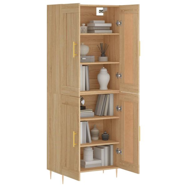 vidaXL Highboard Sonoma-Eiche 69,5x34x180 cm Holzwerkstoff