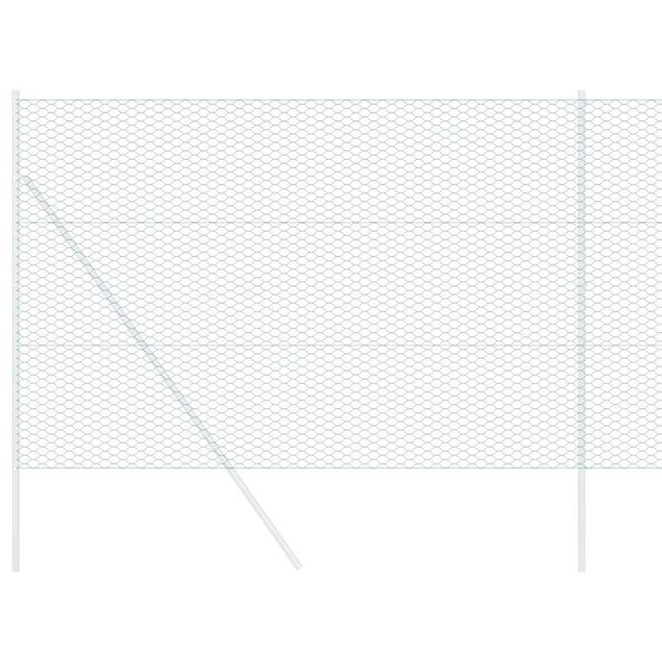 vidaXL Hexagonzaun Grün 1,5 x 100 m Stahl
