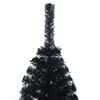 vidaXL K&uuml;nstlicher vorbeleuchteter Weihnachtsbaum Schwarz 150 cm PVC