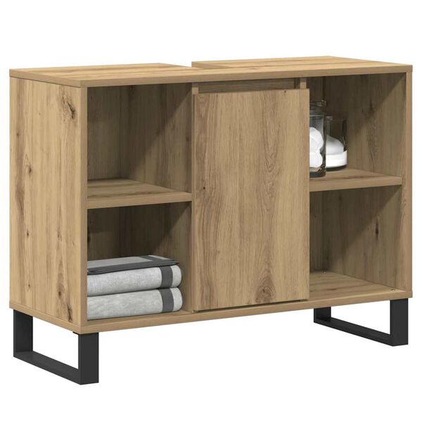 vidaXL Badezimmerschrank Artisan-Eiche 80 x 33 x 60 cm Holzwerkstoff