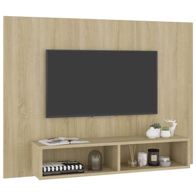 vidaXL TV-Wandschrank Sonoma-Eiche 120x23,5x90 cm Holzwerkstoff