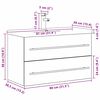 vidaXL Waschbeckenschrank mit Schubladen Altholz 80 x 38,5 x 48 cm
