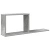 vidaXL Schweberegale Betongrau 80 x 15 x 30 cm Holzwerkstoff