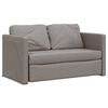 vidaXL Bodensofa mit Schlaffunktion Taupe 112x174x55 cm Stoff