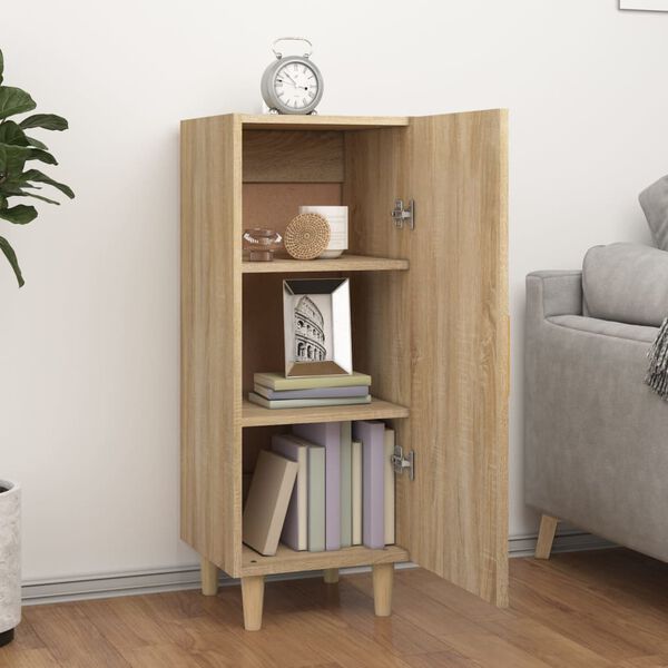 vidaXL Sideboard Sonoma-Eiche 34,5x34x90 cm Holzwerkstoff