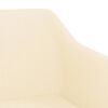 vidaXL Esszimmerstuhl Drehbar Creme Stoff