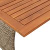 vidaXL Gartentisch mit Akazienholzplatte Grau 105x75x72cm Poly Rattan