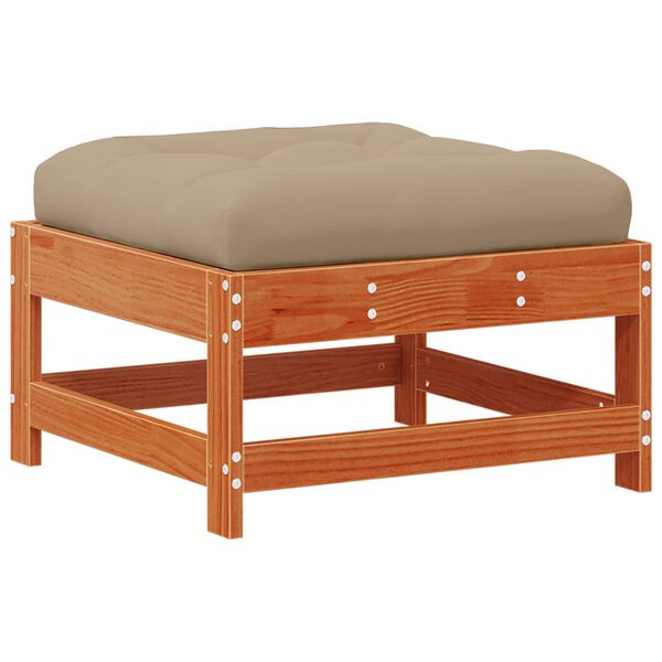 vidaXL Gartenfu&szlig;st&uuml;tze Massives Kiefernholz Wachsbraun