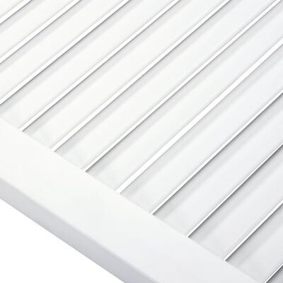 vidaXL Schranktür Lamellen-Design Weiß 99,3x39,4 cm Massivholz Kiefer