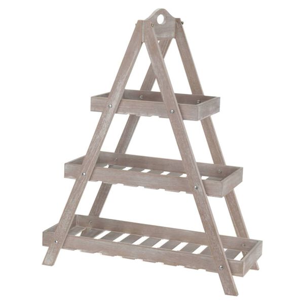 ProGarden Dreieckige Etagere 3-st&ouml;ckig MDF Beige