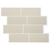 vidaXL U-Bahn-Fliese 10 pcs Beige 29 x 21 cm Polyurethan und PET