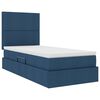 vidaXL Bett mit Stauraum und LED mit LED Blau 90 x 190 cm Polyester
