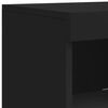 vidaXL Sideboards mit LED-Leuchten 3 Stk. Schwarz Holzwerkstoff