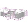 vidaXL Gartensofa-set mit Kissen 11 pcs Beige und Creme Poly-Rattan