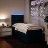 vidaXL Boxspringbett mit Matratze Blau 90x190 cm Samt