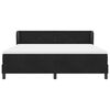 vidaXL Boxspringbett mit Matratze Schwarz 180 x 200 cm Samt