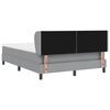 vidaXL Boxspringbett mit Matratze Hellgrau 140 x 190 cm Stoff