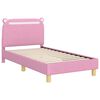 vidaXL Kinderbettgestell mit Kopfteil Rosa 80 x 160 cm Stoff