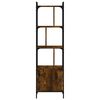 vidaXL Bücherregal mit Tür Räuchereiche 44,5x30x154,5 cm Holzwerkstoff