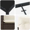 vidaXL Garten Essgruppe mit Kissen 9 pcs Braun Poly-Rattan