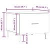 vidaXL Couchtisch Braun Eichen-Optik 50x50x40 cm Holzwerkstoff