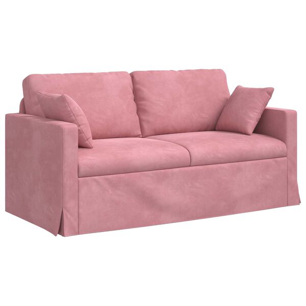 vidaXL Sofa Rosa Gesamtabmessungen: 158 x 78 x 80 cm (B x T x H) Samt