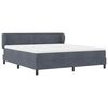 vidaXL Boxspringbett mit Matratze Dunkelgrau 180 x 200 cm Samt