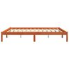 vidaXL Massivholzbett ohne Matratze Wachsbraun 180x200 Kiefernholz