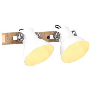 vidaXL Wandlampe Industriestil Wei&szlig; 45x25 cm E27