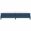 vidaXL Boxspringbett mit Matratze Blau 200 x 200 cm Stoff