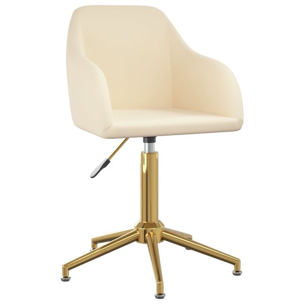 vidaXL Esszimmerst&uuml;hle 2 Stk. Drehbar Creme Samt