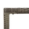 vidaXL Gartentisch mit Holzplatte Grau 190x90x75 cm Poly Rattan