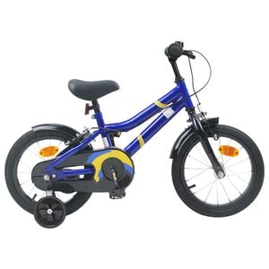 vidaXL Kinderfahrrad 16 Zoll f&uuml;r 4-6 Jahre alt Blau Wei&szlig;