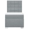 vidaXL Boxspringbett mit Matratze Hellgrau 80x200 cm Stoff