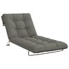 vidaXL Sonnenliege Kissen VIANEN 100 % Polyester Grau 200 x 80 x 8 cm