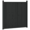 vidaXL Zaunelement WPC und Aluminium Schwarz