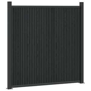 vidaXL Zaunelement WPC und Aluminium Schwarz