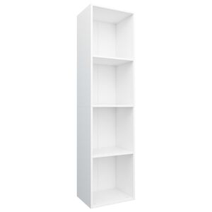 vidaXL B&uuml;cherregal/TV-Schrank Wei&szlig; 36&times;30&times;143 cm Holzwerkstoff