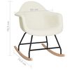 vidaXL Schaukelstuhl Creme Stoff
