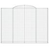 vidaXL Gabionen mit Hochbogen 7 Stk. 300x30x220/240cm Verzinktes Eisen