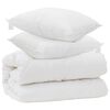 vidaXL Decke mit Kissen mit Kissen 3 pcs Wei&szlig; Mikrofaser