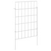 vidaXL Gartenzaun mit Pf&auml;hlen 48 pcs 35 x 50 cm Mesh Verzinkter Stahl