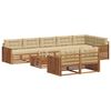 vidaXL Outdoor-Sofagarnitur mit Kissen 9 pcs Natur und Beige