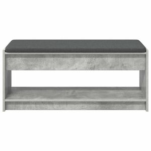 vidaXL Flurbank mit Kissen mit Regal Beton Grau 103 x 38 x 45 cm