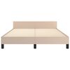vidaXL Bettgestell mit Kopfteil Cappuccino-Braun 140x200 cm Kunstleder